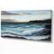 Designart - Ocean Waves at Seashore - Sea & Shore Painting Print on Wrapped Canvas